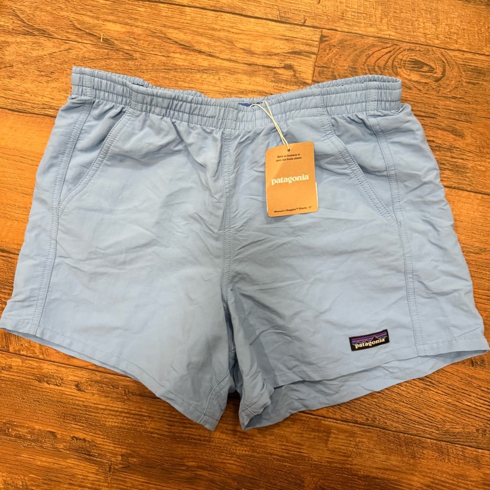 NWT Patagonia Light Blue Women's Baggies Shorts